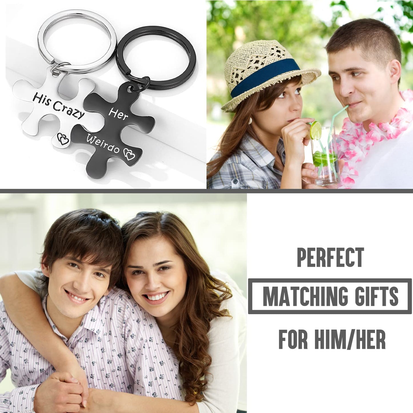 THEMEROL Gifts for Him Her Couples Boyfriend Girlfriend Teenage Men Matching Keychains Jewelry Birthday Husband Wife Anniversary Fathers Graduation Christmas Stocking Stuffers Valentines Day Easter