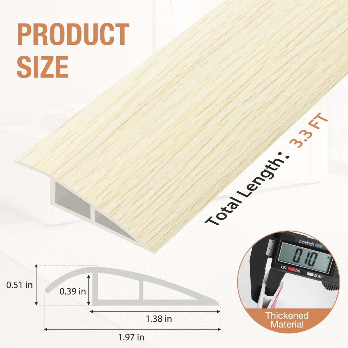 Floor Transition Strip Self Adhesive Vinyl Door Threshold Strip