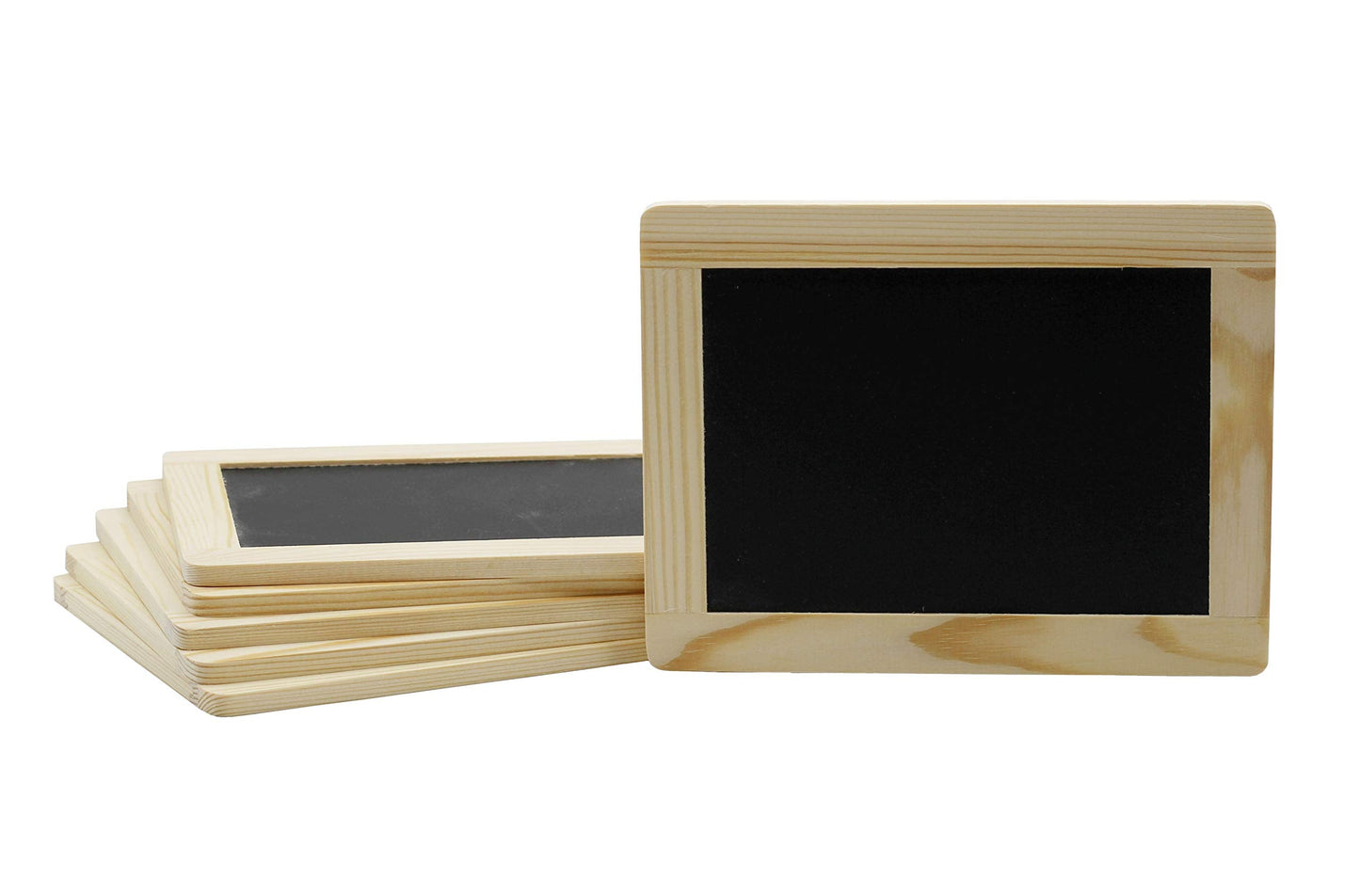 Creative Hobbies® Synthetic Chalkboard with Unfinished Wood Frame, 4 x 6 Inch -Pack of 6 Chalkboards