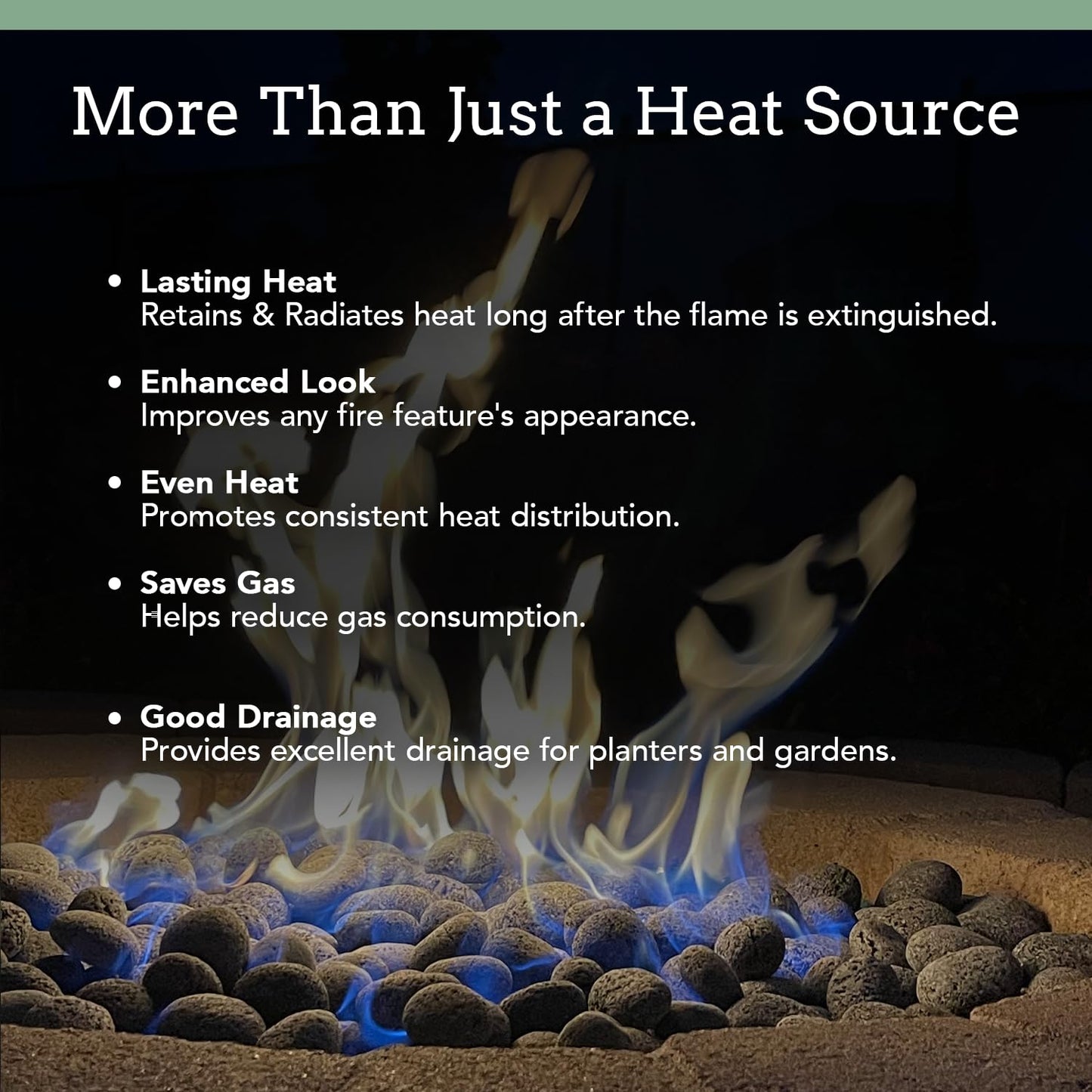 Black Lava Rocks for Fire Pit - 1/2 to 1 inch 10 lbs - Gas Fireplace Rocks - Black Lava Rock for Propane Fire Pit - Decorative Lava Stone Volcanic Rock for Outdoor & Indoor Gas Fireplace