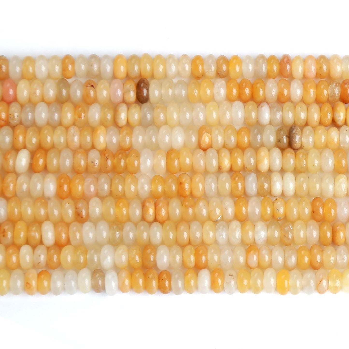 150PCS 2x4mm Natural Yellow Aventurine Jade Stone Rondelle Beads Abacus Disk Stone Beads Round Loose Spacer Gemstone Beads for DIY Bracelet Necklace Jewelry Making