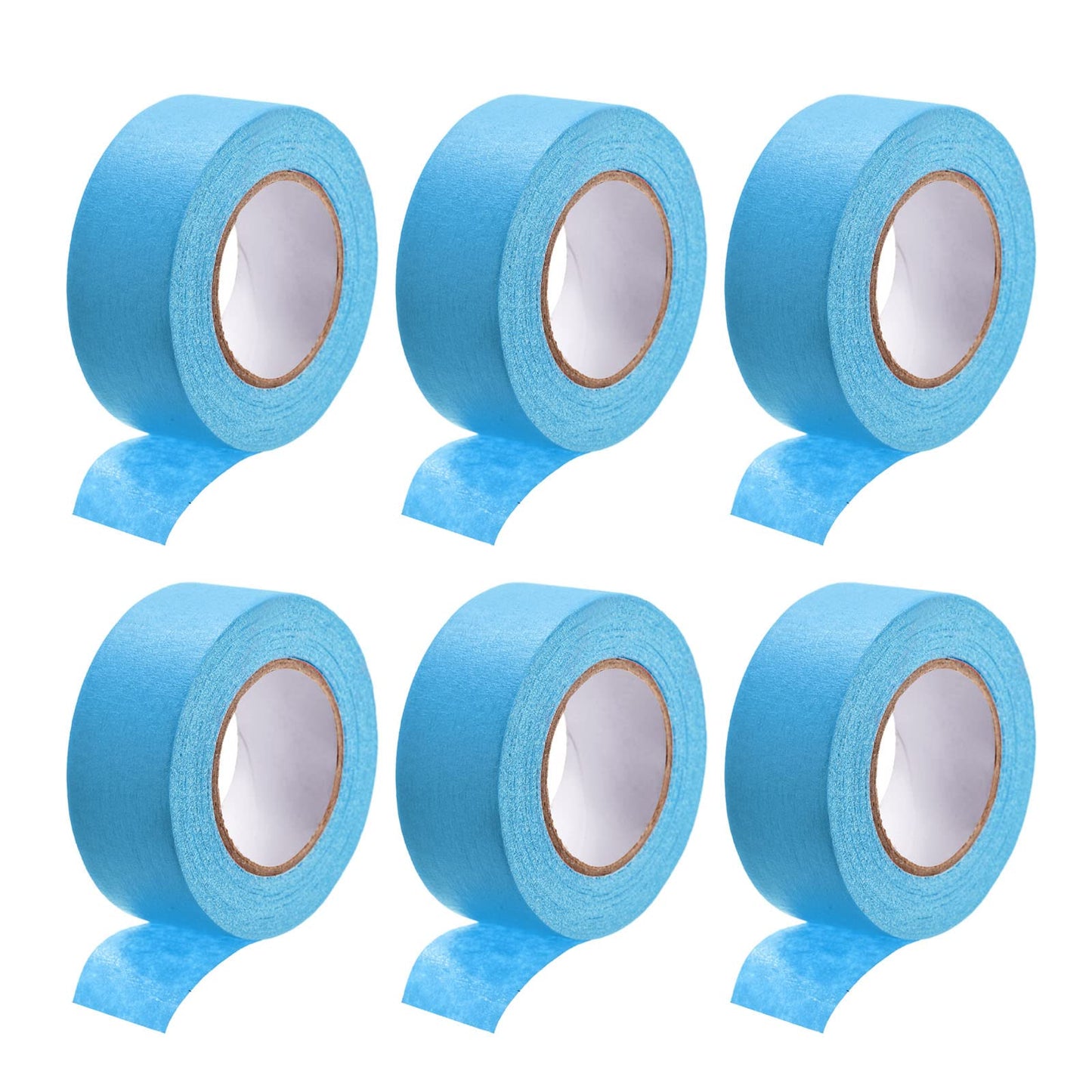 DMiotech 6Pcs 1 inch x 21 Yards Masking Tape Painters Tape Rolls for Crafts, Labeling, DIY Decorative Light Blue