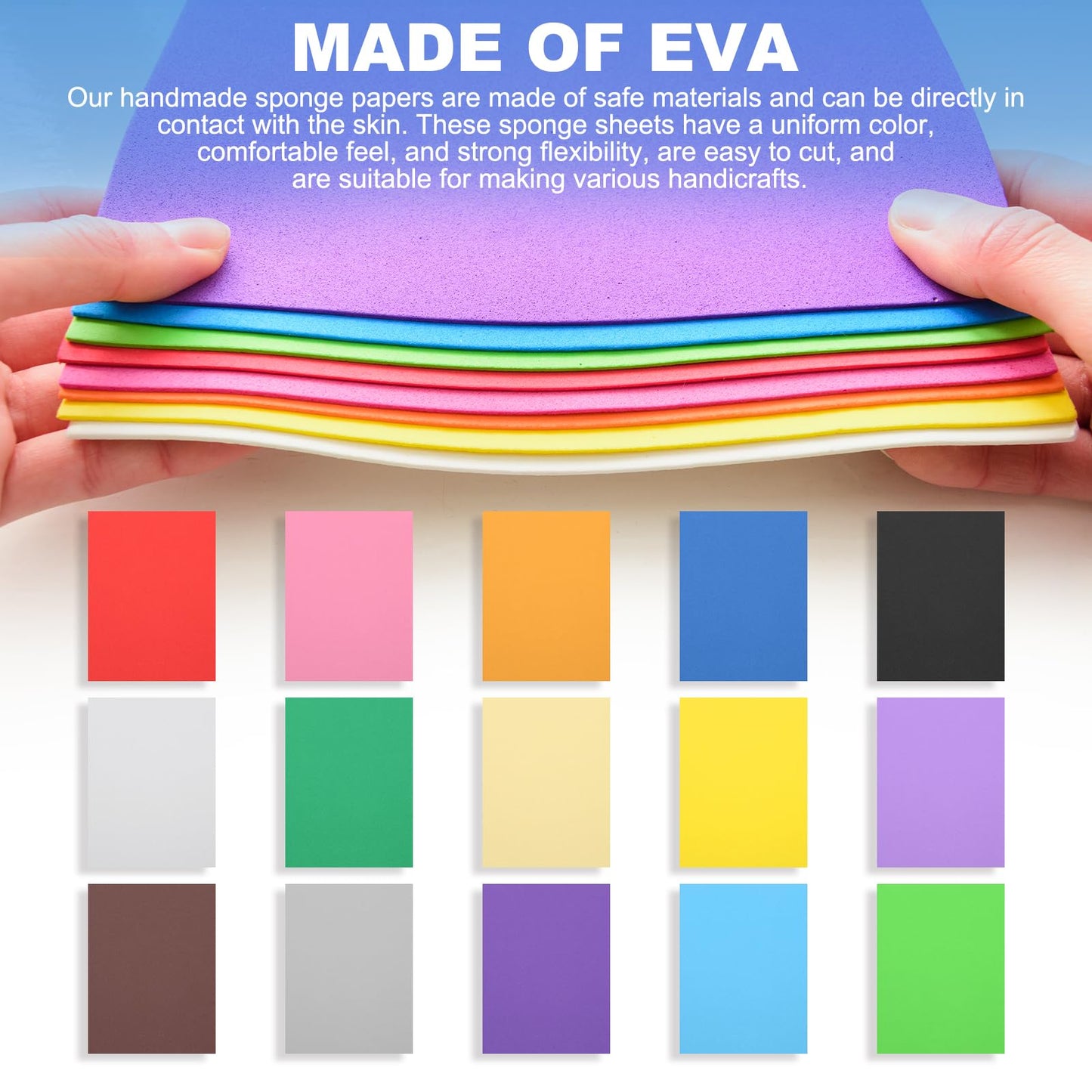 PATIKIL 20 Pcs Light Green EVA Foam Sheets, 11.8 x 7.87 Inches 1mm Thick Foam Sheets for Crafts Flexible DIY Handcraft Scrapbooking Art Supplies