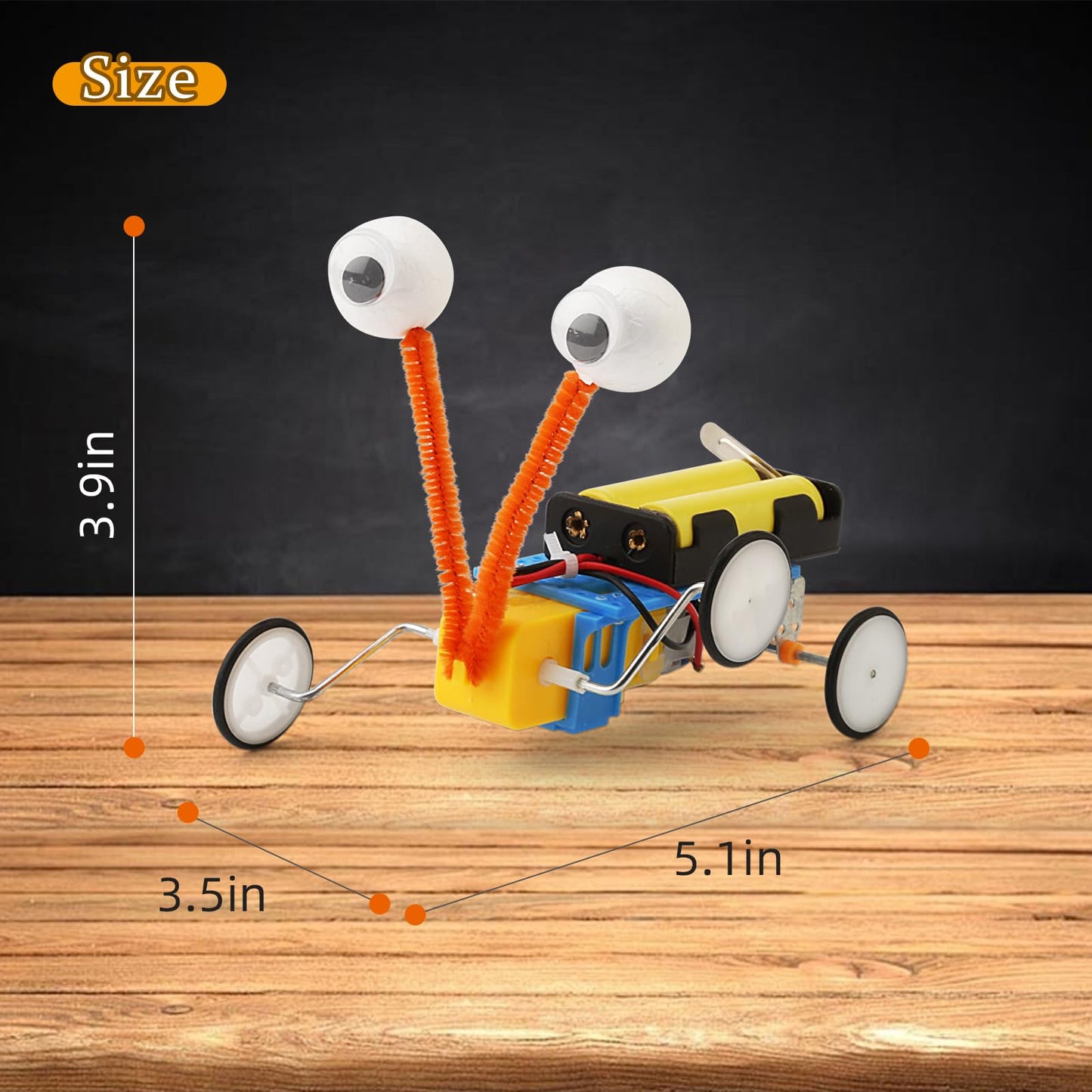 4 Set Bulk Robot Kits for Kids 8-12, STEM Crafts Robotics Science Projects STEM Toys for Boys Girls, Electronics Building Craft Kit Classroom Activities 1st 2nd 3rd Grade 8 9 10 11 12 Year Old