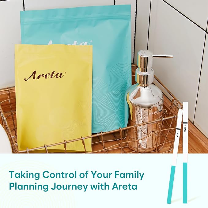 Areta 120 Ovulation Test Strips Kit: Accurate & Reliable for Women | Fast & Convenient Fertility Tracking | High Accuracy Ovulation Test Kit, Blue
