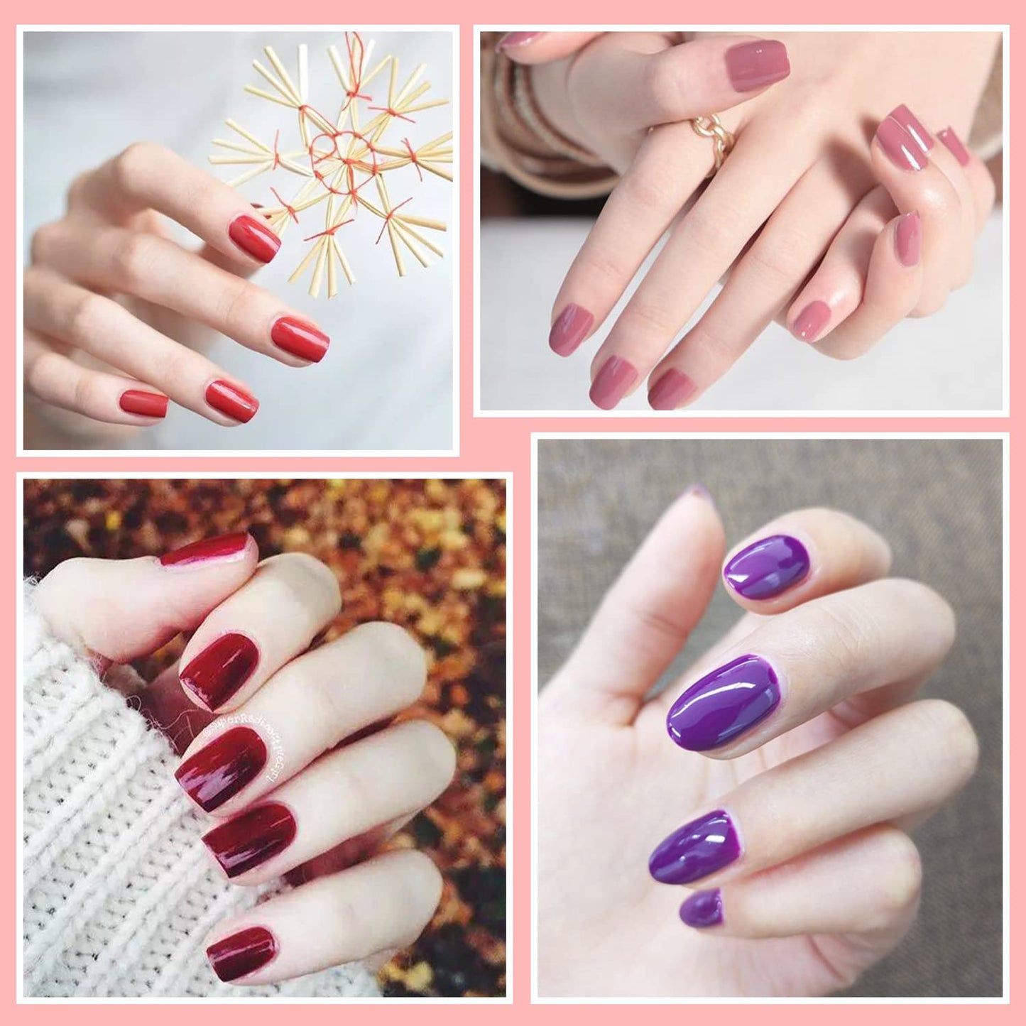 SILPECWEE 24 Sheets Glitter Solid Color Nail Wraps for Women Nail Polish Strips Self Adhesive Nail Polish Stickers Gel Nail Strips for Nail Art Fingernail Manicure Stickers with 1pc Nail File