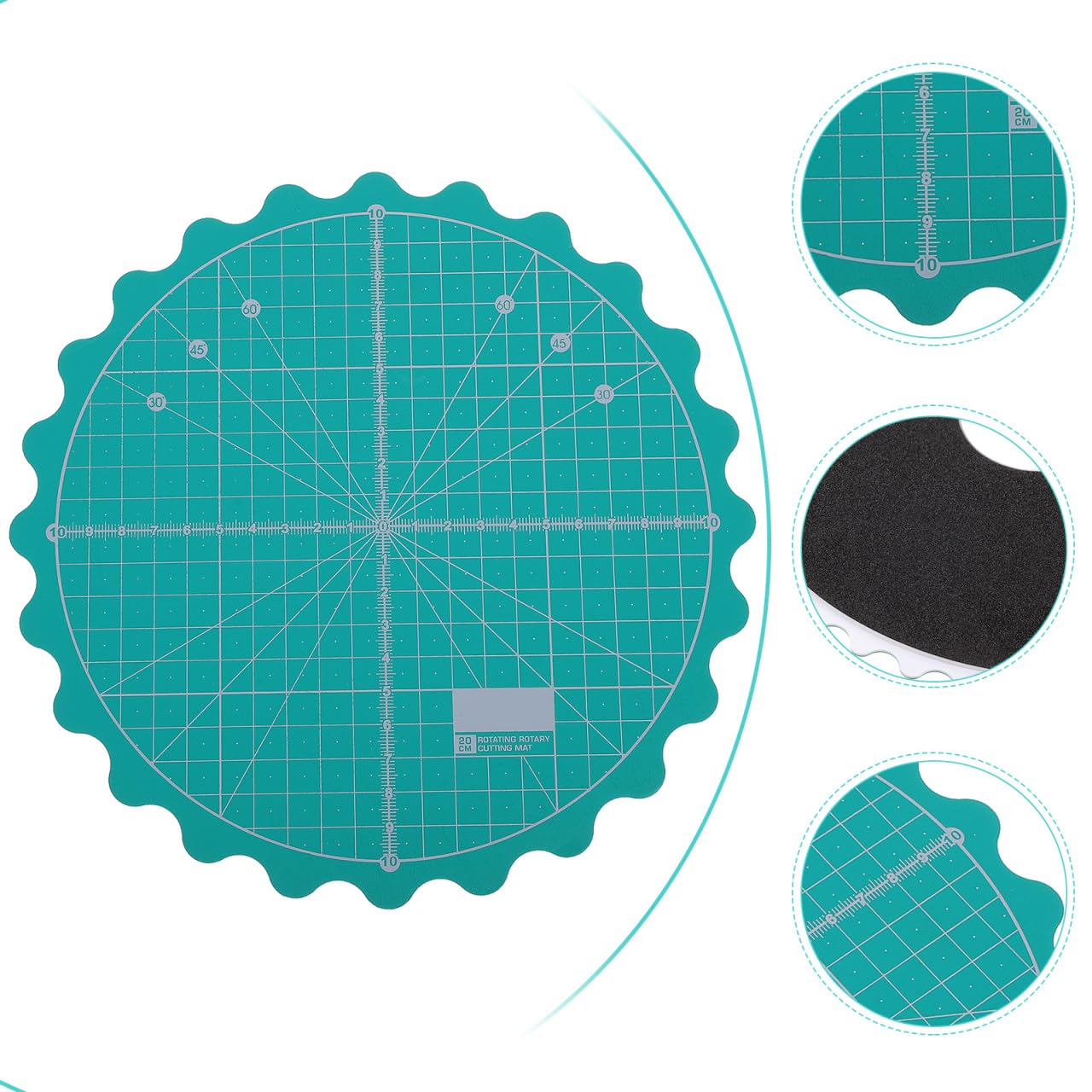 IMIKEYA Rotating Cutting Mat for Quilting - Self-Healing Rotary Mat Ideal for Sewing and Craft Projects Durable and Lightweight Design for DIY Lovers