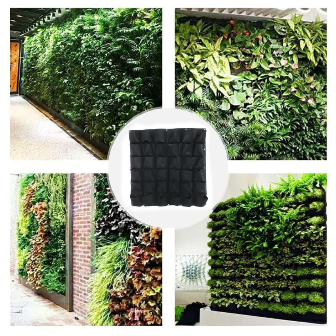 KUYYFDS Hanging Planter Bags Vertical Wall Mounted Plant Grow Bags 36 Pocket Fabric Pots for Home Balcony