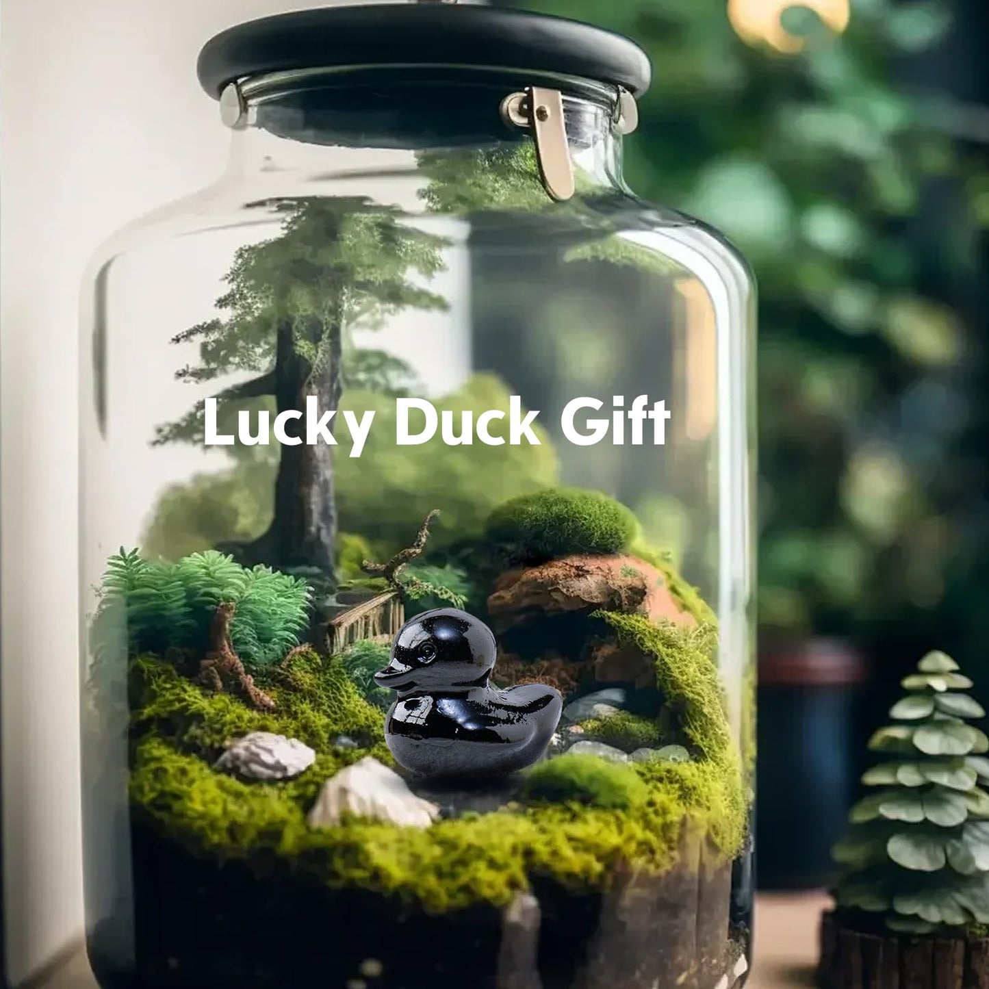 Runyangshi Crystal Duckling Statue Natural Flame Yooperlite Stone Figurine Crystal and Healing Stone Hand Carved Lucky Gemstone Sculpture Desk Decor Duck Lover Gift