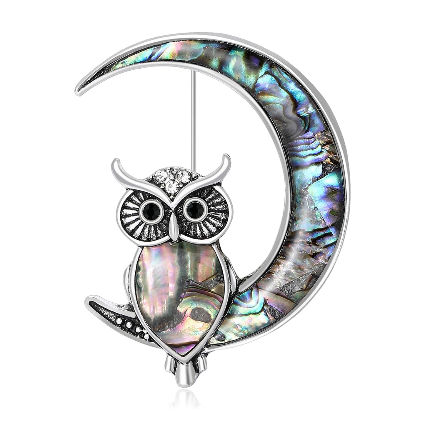 Owl Brooch for Women Abalone Shell Owl Pin Animal Brooch