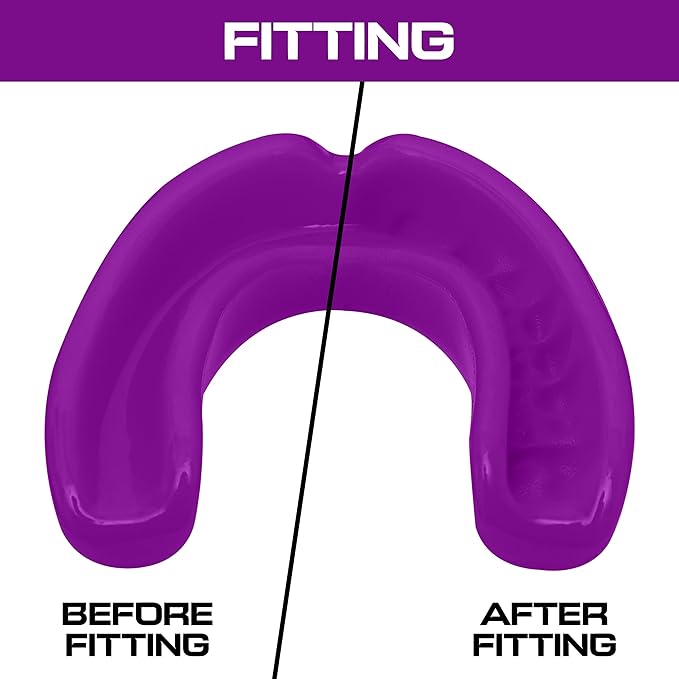 Sports Mouth Guard for Kids,Youth,Boys,Girls,Child Teen Mouthguard with Case (BPA Free) for Boxing, Martial Arts,MMA Karate,Lacrosse,Football,Soccer and All Contact Sports (Purple)