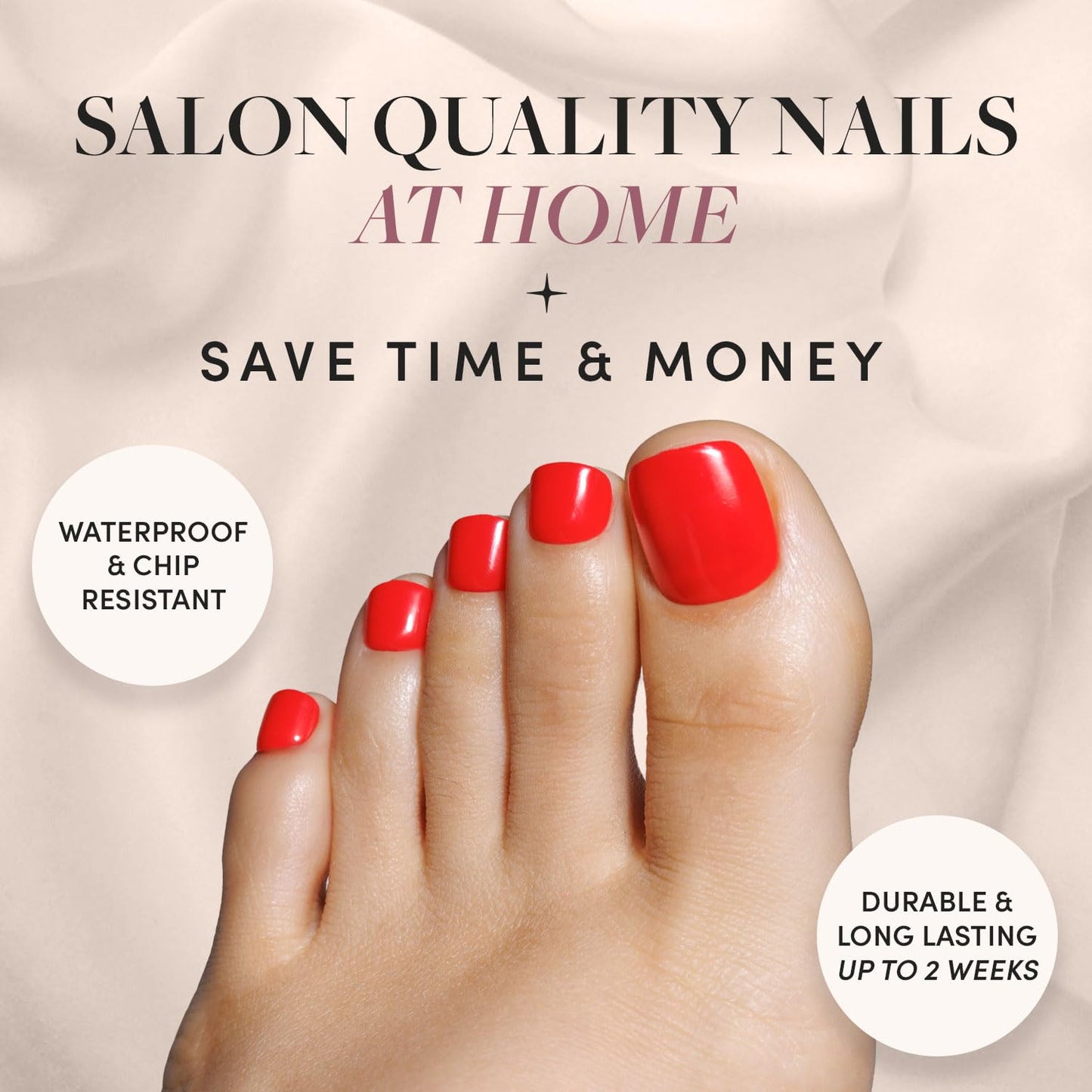 Glamnetic Press-On Nails Bundle - Azure Blue, Hailey & Fairy Dust | Bright Blue Round Fake Nails | Glazed Almond False Nails | Short Oval Beige-Pink Nails with a Metallic Finish