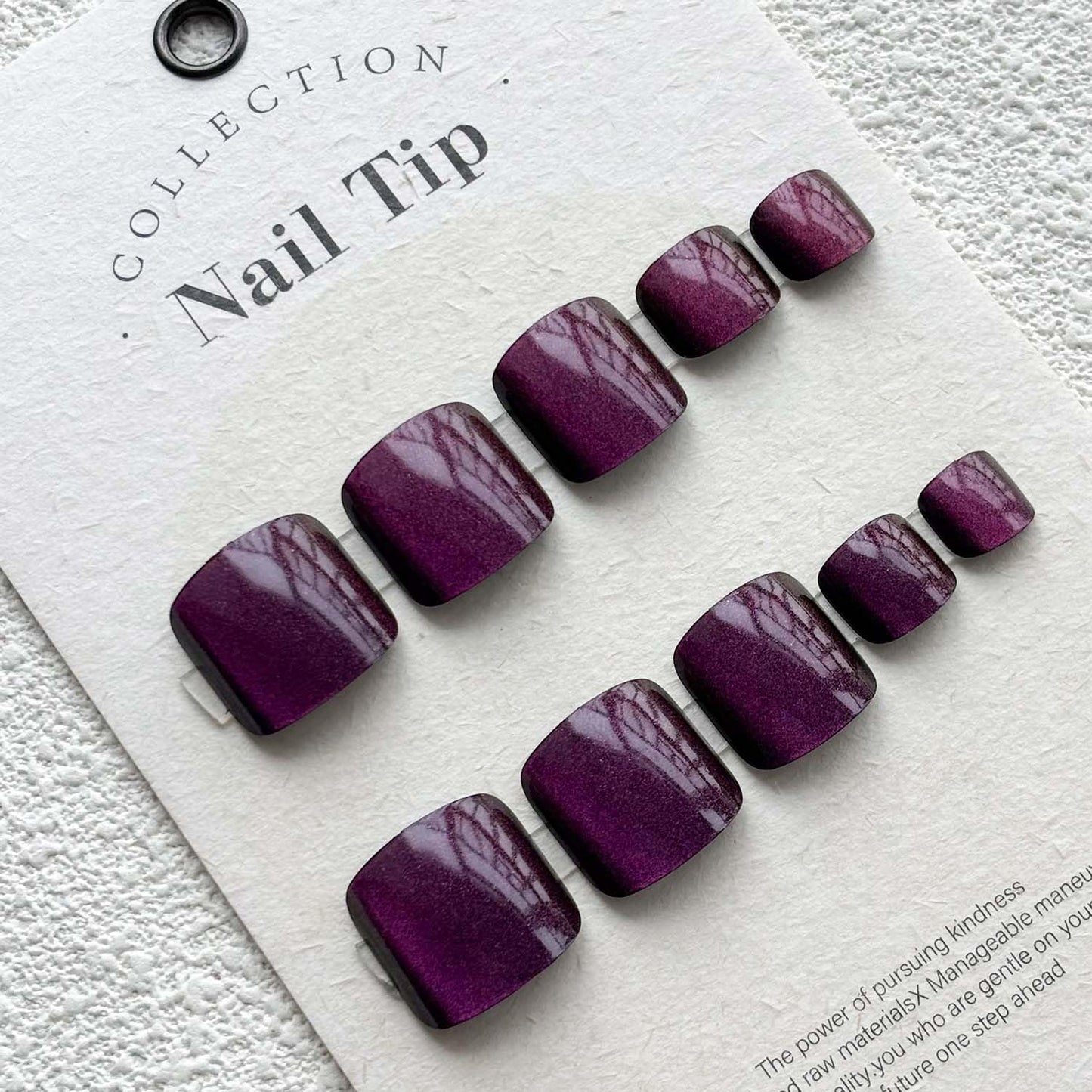 Purple Press On Toenails Square Fake Toenails Short False Toe Nails With Solid Color Shiny Designs Summer Acrylic Artificial Glue On Toenail Full Cover Stick On Toenail For Women 24pcs