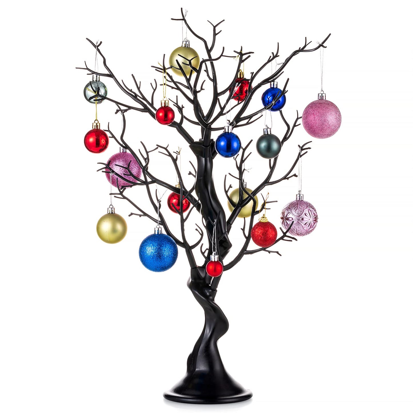 Sziqiqi Small Artificial Tree for Table Centerpiece Black Fake Trees 1.9FT Faux Tree for Party Birthday Garden Home Halloween Decorations Gothic