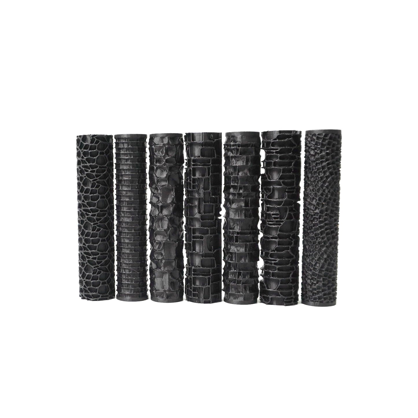 Texture Roller Set – 7-Pattern 3D-Printed Miniature Terrain Rollers for Clay & Modeling – Ideal for D&D, Tabletop, Polymer Clay Crafts (Interesting 7 Patterns)