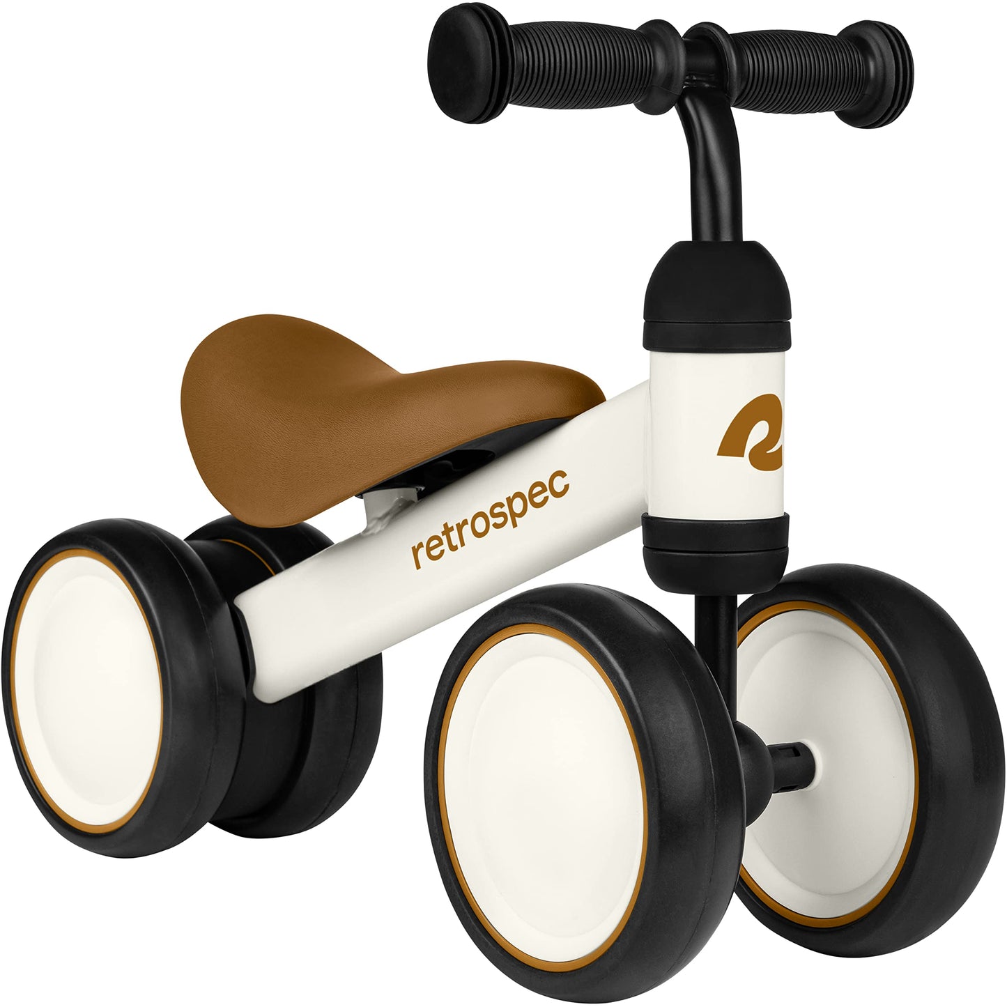 Retrospec Cricket Baby Walker Balance Bike with 4 Wheels for Ages 12-24 Months and VTech Pop-a-Balls Push & Pop Bulldozer, Yellow