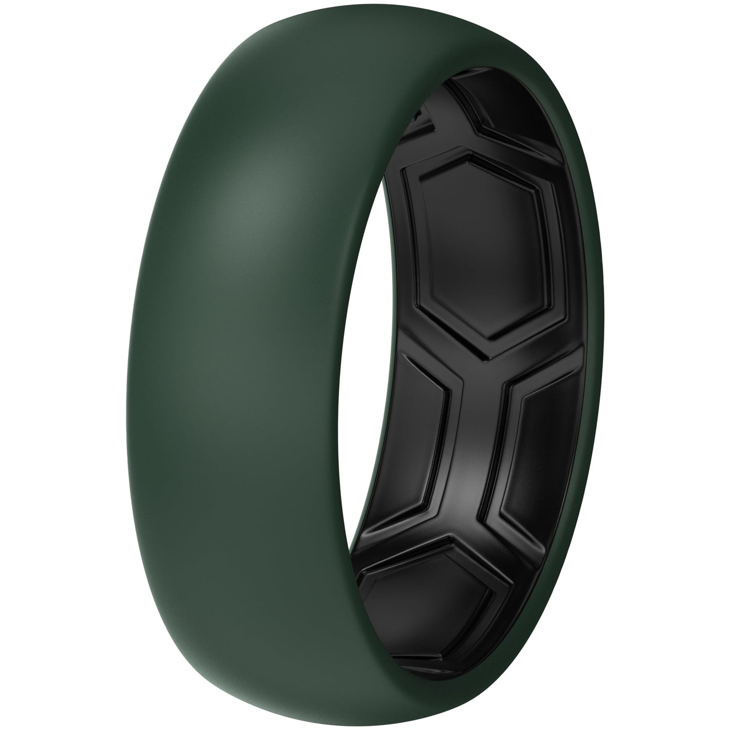 ThunderFit Men's Patterned Silicone Rings, 8mm Wide 2.2mm Thick Rubber Bands,Variety Multipack 1,4,7