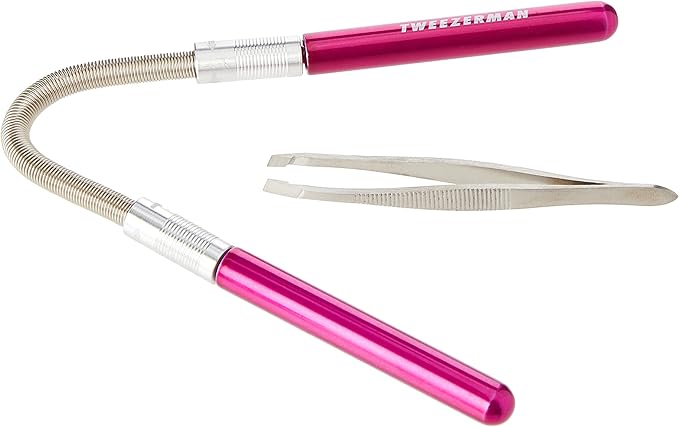 Tweezerman Smooth Finish Facial Hair Remover with Free Tweezerette, Pink