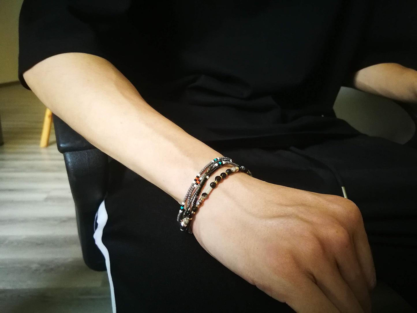 JOYA GIFT Handmade Adjustable Wrap Bracelet Bohemian String Braided Beads Anklets Gifts for Women