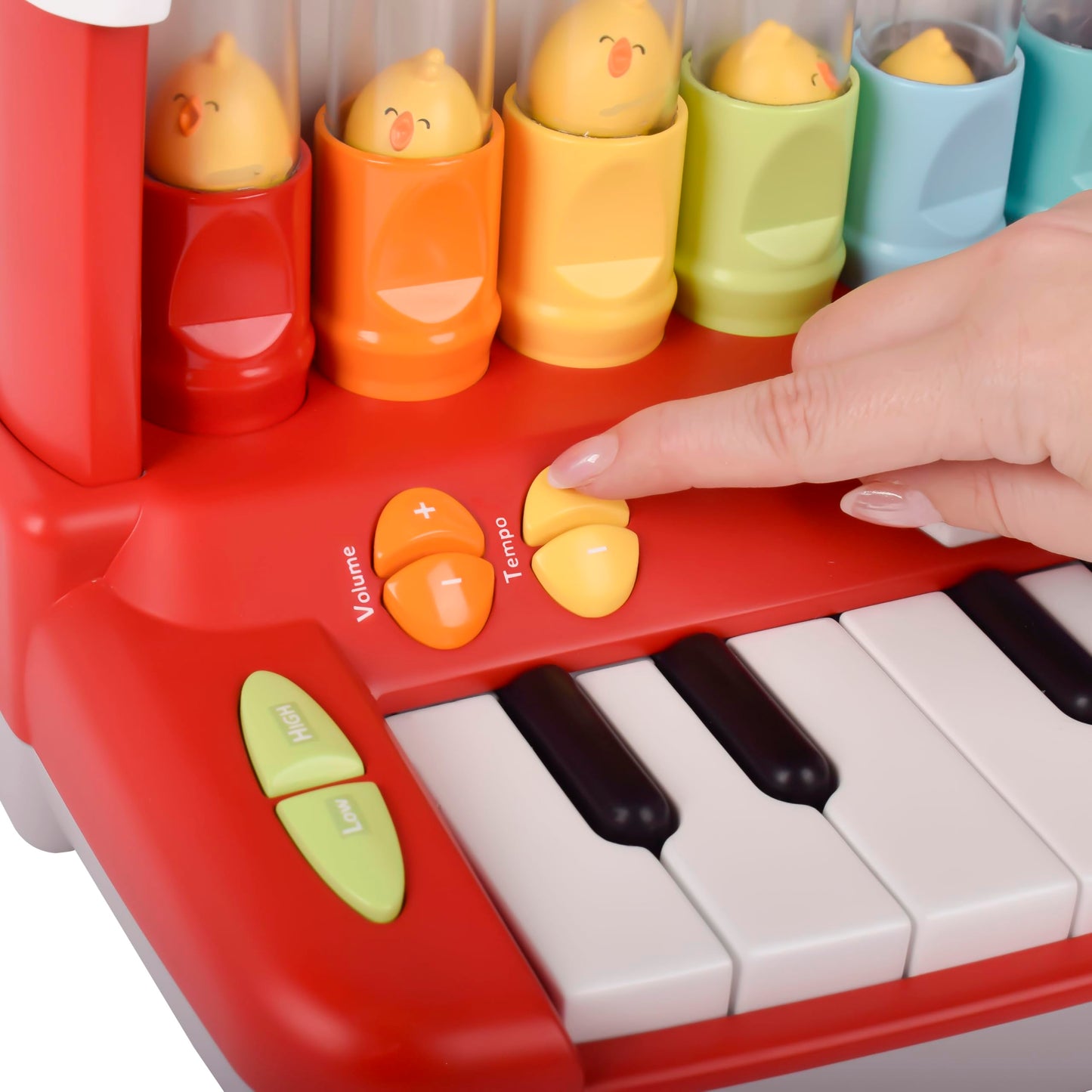 Farm Animals Keyboard Preschool Learning Toy with Silly Sounds and Light-Up Piano with Learning Songs for Infants