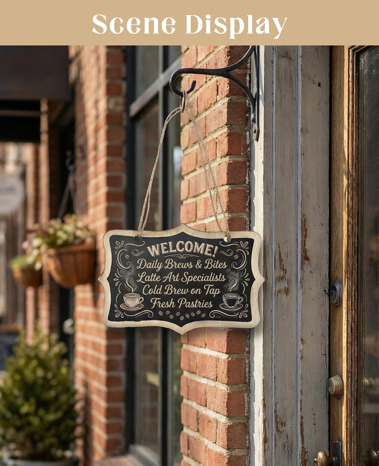 DAWZMR 10 PCS Large 5.9×9 inche Hanging Chalkboard Signs, Double Sided Erasable Message Board with 10 PCS Long Hanging String & 7 PCS Color Pen & 2 PCS Cleaning Cloth for Partys