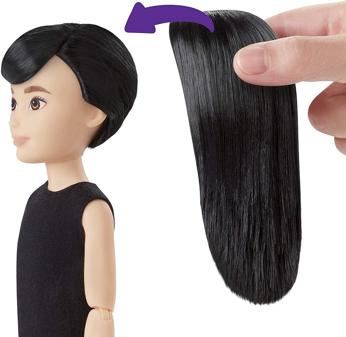 Creatable World Deluxe Character Kit Customizable Doll, Black Straight Hair