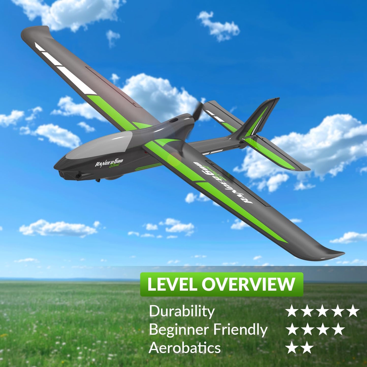 VOLANTEXRC New Version RC Plane,Remote Control Airplane for Adults,4-Channel RC Plane with Durable Foam Construction,3 Flight Modes,One-Key Stunts,Comprehensive Accessories Kit,23.6*18.1 inches,RTF