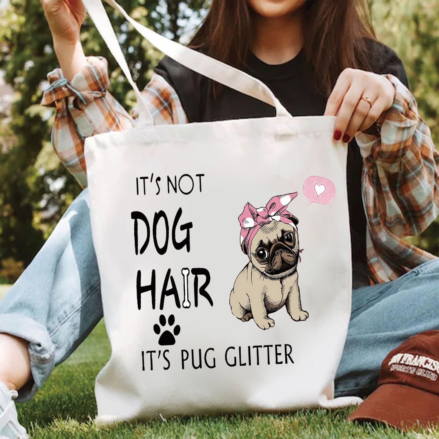 HIGHTERTON Pug Gifts for Women, 5pcs Gift Set for Dog Lovers With Reusable Bag, 50 Stickers, Ideal for Dog Moms and Pet Lovers