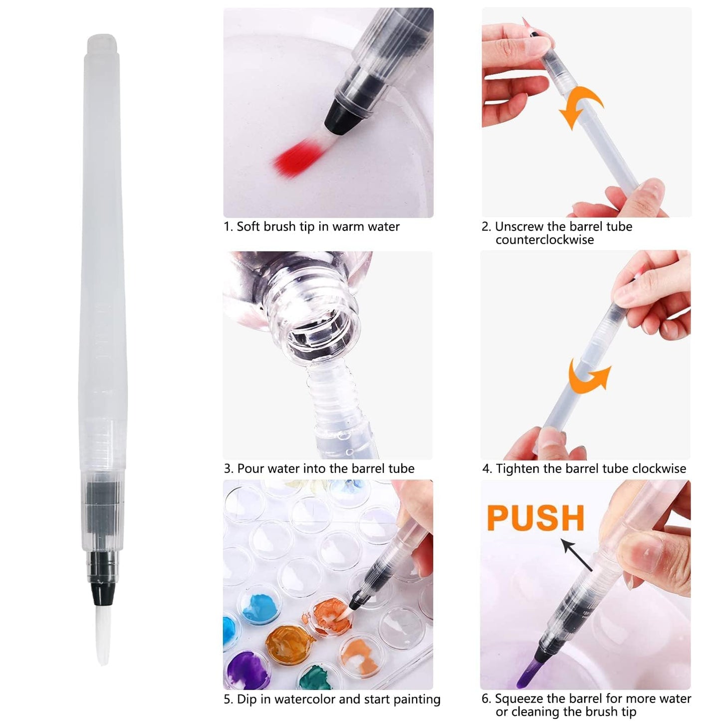 Funto Watercolor Set, 48 Color Paint Set, 10 Brushes, 30 Page Pad(9"x12"), 4 Refillable Pens & More, Painting Kit for Kids, Adults, Beginners
