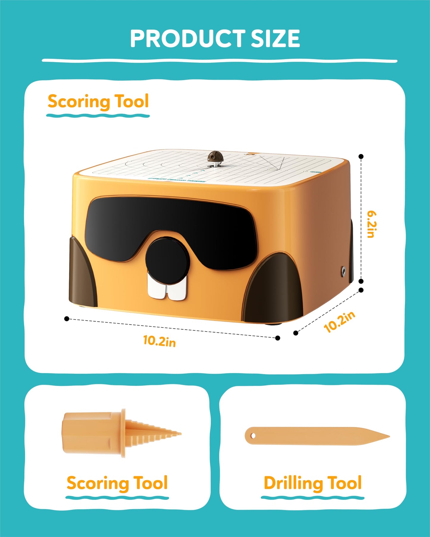 BEAVERBOT Kid-Safe Electric Cardboard Cutter for Ages 3+ | No Sharp Blades | STEM & STEAM Upcycling Tool | Safe for School Projects, DIY Building & Creative Maker Gifts for Boys & Girls