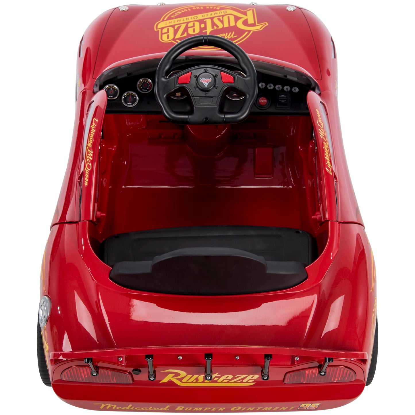 Huffy Lightning McQueen 6V Ride-On Toy Car with Headlights & Engine Sounds, Foot Pedal Drive, Up to 2.5 MPH, Ages 3–7