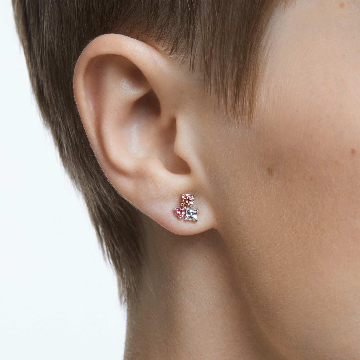 SWAROVSKI Attract earrings, Multicolored, Rhodium Finish