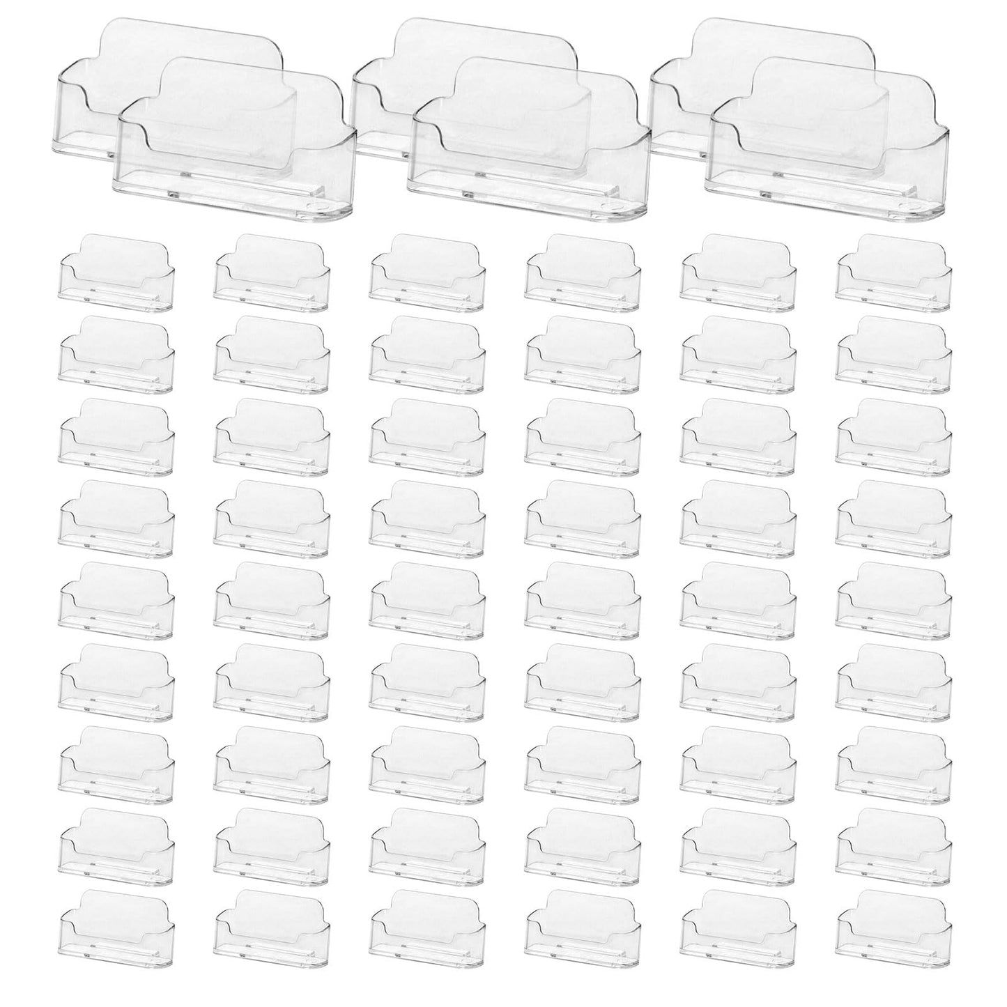 60 Pack Acrylic Business Card Holder for Desk, Clear Plastic Business Cards, Acrylic Business Card Display, Display Plastic Business Card Stand, Business Card Holders,Fits 40-50 Business Cards