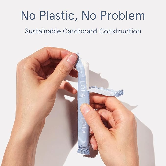 LOLA Organic Cotton Tampons with Cardboard Applicator, 36 Count (2 Packs of 18) - Tampons Regular, Period Feminine Hygiene Products, HSA FSA Approved Products Feminine Care