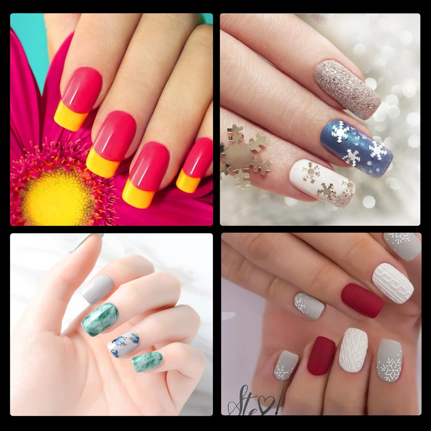 Half Matte Medium Square Fake Nail Tips, Soft Gel Pre-Shaped Nail Tips, Full Cover False Nails with Clear Box for Nail Salons and DIY Nail Art, 600PCS/12 Sizes