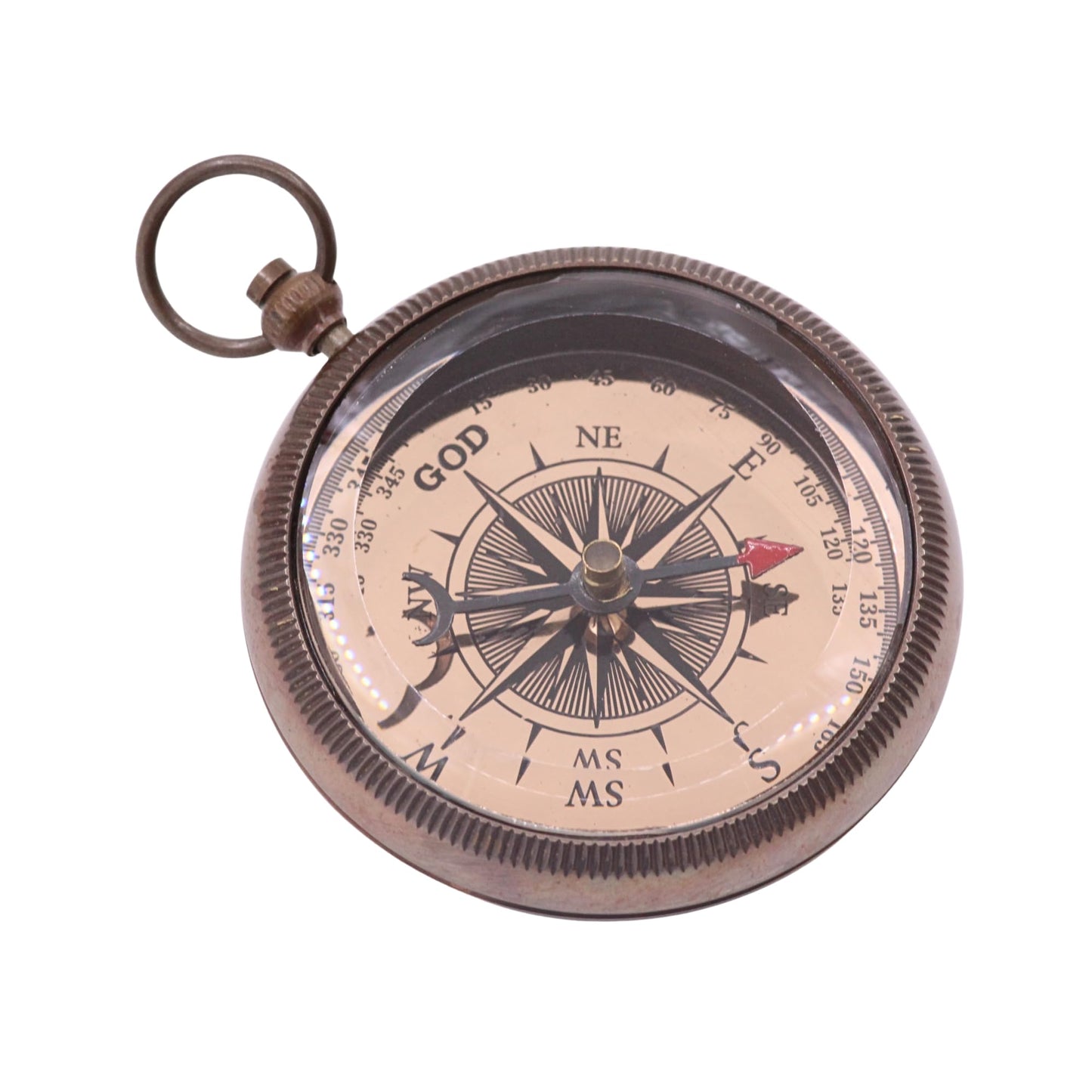 Man of God Compass – Psalm 18:32 Scripture Engraved – Solid Brass Pocket Compass with Rosewood Box – Christian Gift for Men, Son, Husband, Graduation, Travel Keepsake
