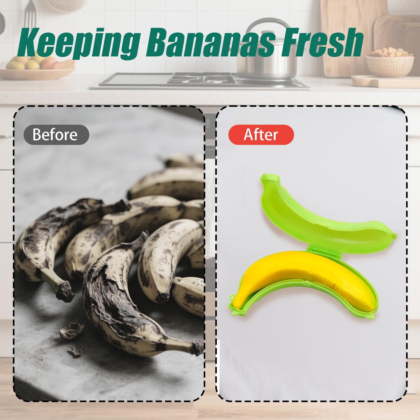 OT-NVWOZR 3PCS Banana Case with Slicer, Fruit Container for Outdoor Travel BFA-Free, Portable Bananas Keeper Holder Protector Covers Plastic Storage Box for Lunch Picnic Camping Keep Fresh