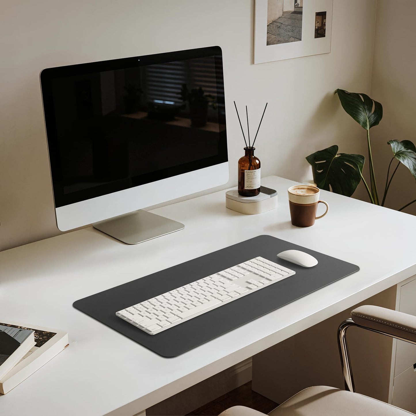 Jotsome Leather Desk Pad Mat, Non-Slip Desk Blotter Pad - Desk Protector for Office, Home, Laptop, and Desktop