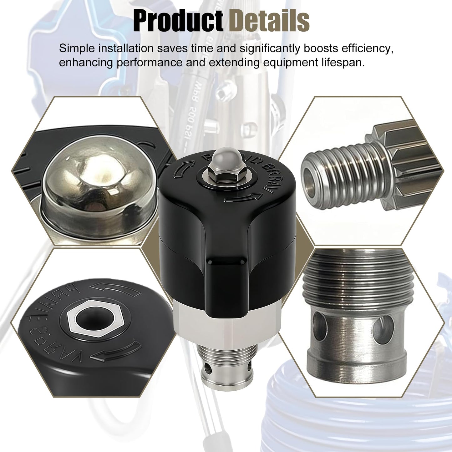 2026 New Upgraded 245103 Prime Spray Valve Kit,Drain Valve Compatible with Graco 5900 7900 833 Etc Aftermarketr Airless Paint Sprayer,Replace Airless Spray Painting Machine Accessories