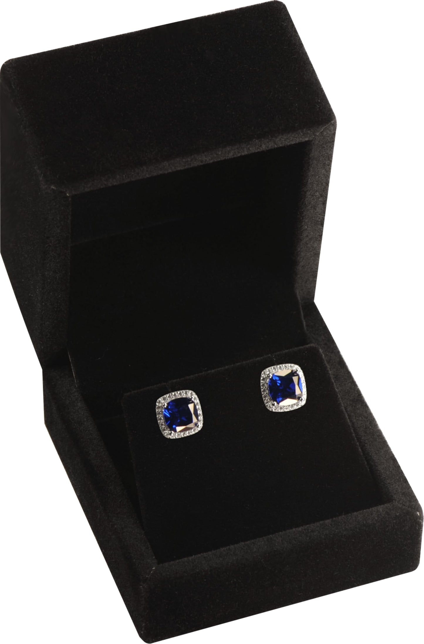 LAODA Black Color Luxury Velvet Stud Earring Box Multiple Use Necklace Pendant Earring Jewelry Gift Storage Holder Box(Jewelry not Included)