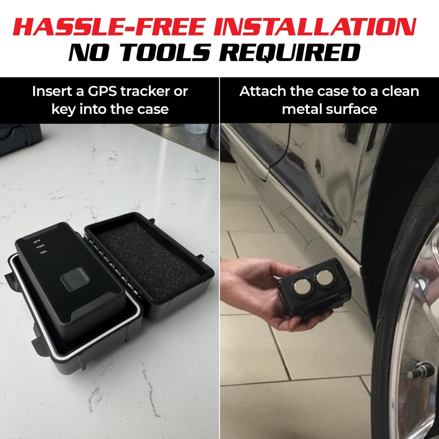 Spy Spot Magnetic Mount Weatherproof Case for GPS Trackers - Stash Lock Box for Items, Key Holder Under Vehicles - Fits GL200, GL 300, GL300W, GL300MA
