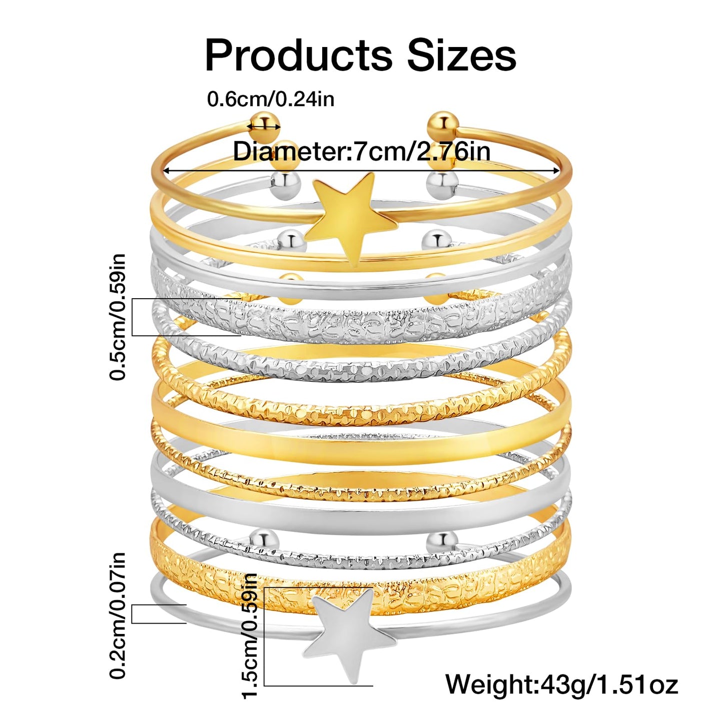 YBMYCM 10Pcs Gold-plated Bangle Bracelet Set for Women Multi Layer Stackable Wide Bangles Indian Chunky Bangle Bracelets Ethnic Glossy Textured Bracelets Wedding Outfit Jewelry