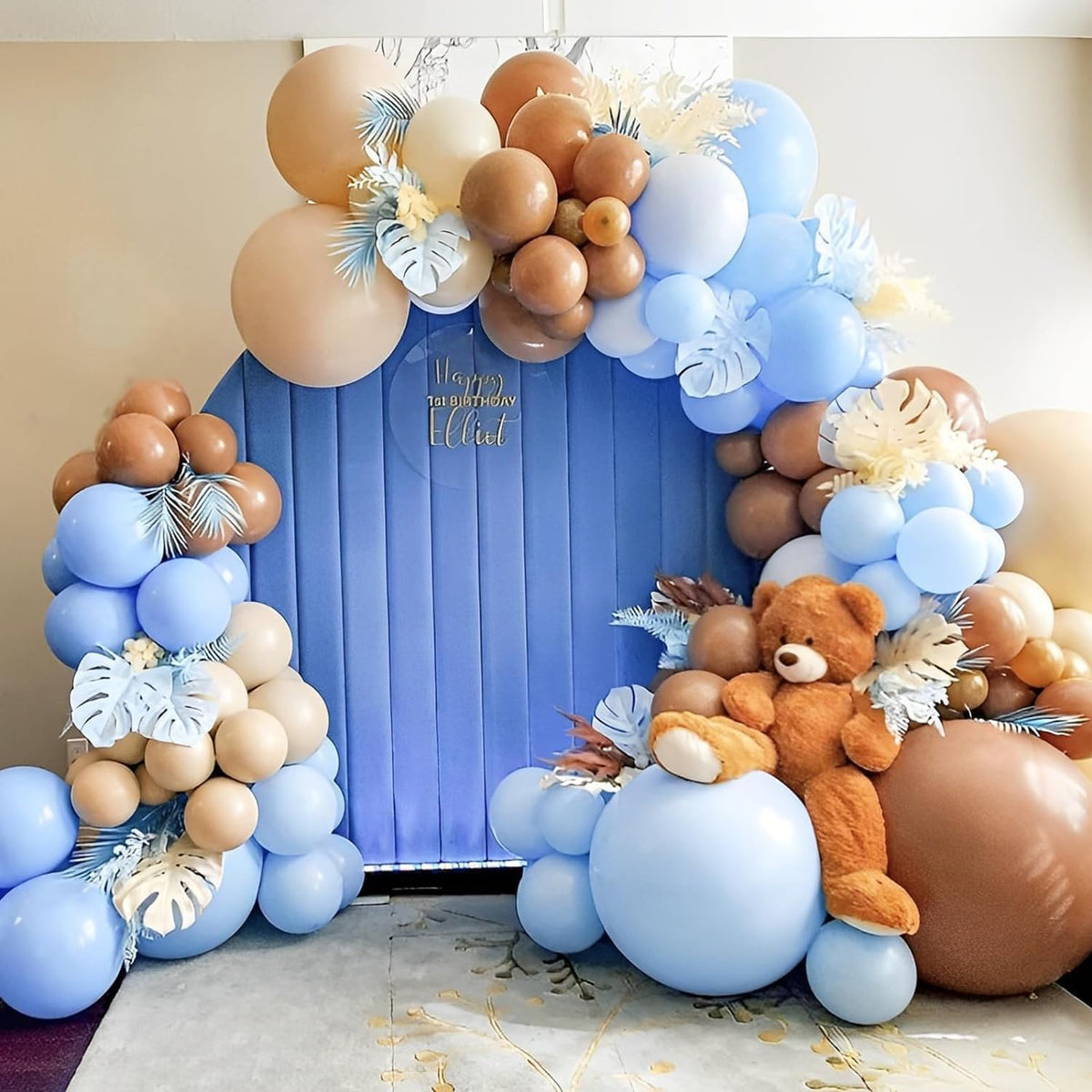 90pack Light Blue Balloons Different Size 18/12/10/5 Inch Baby Blue Balloon Garland Arch Kit for Boys Girls Birthday Party, Baby Shower, Wedding, Gender Reveal, Baby Shower Decorations