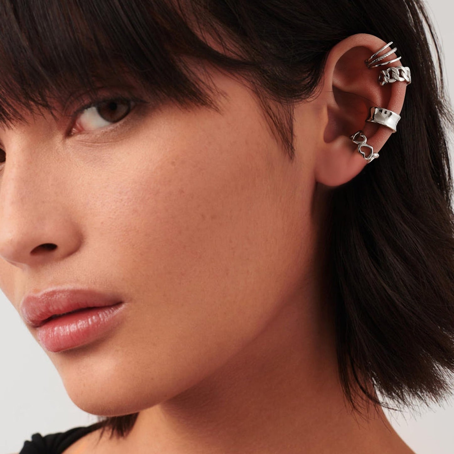 Ear Cuffs 925 Sterling Silver Fake Ear Cuffs Non Piercing Ear Conch Clip on Earrings for Women