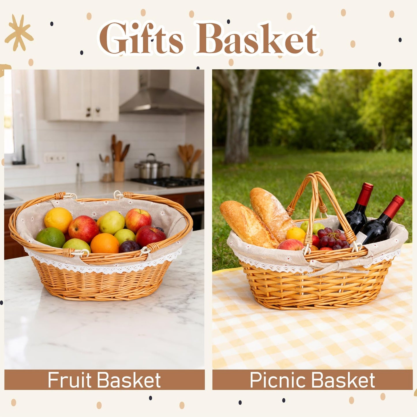 House Warming Gifts New Home,New Home Gifts Ideas,Housewarming Gift,Closing Gift for Home Buyers,House Warming Basket with Mugs Cutting Board Candle