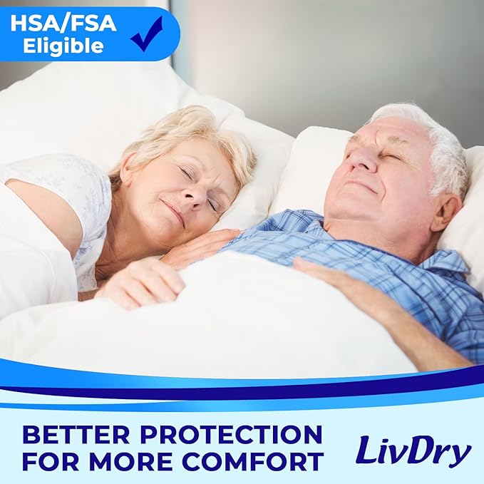 LivDry Adult S Incontinence Underwear, Overnight Comfort Absorbency, Leak Protection, Small, 18-Pack