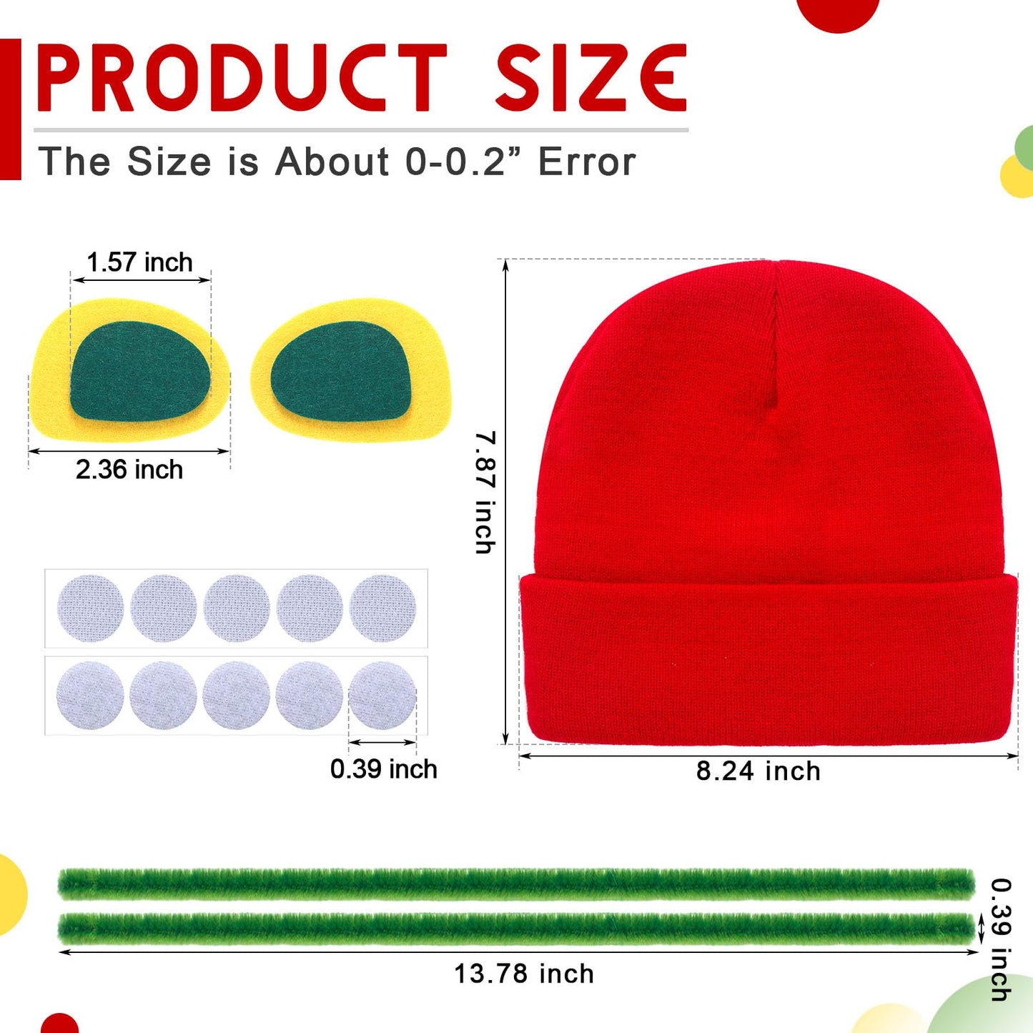 Mumucove DIY Caterpillar Beanie Hat Set Winter Spring Hat Caterpillar Knitted Beanie for Read Across America Day Costumes