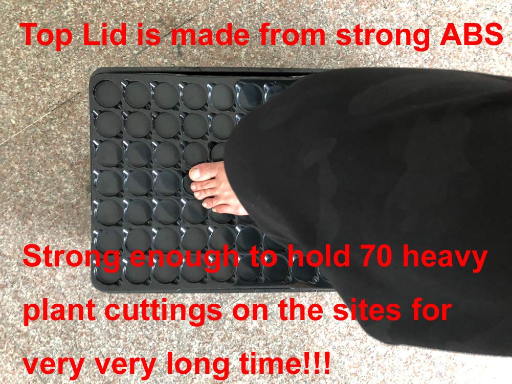 HORTIPOTS Cloning Machine Aeroponic Cloner System 70 Site for Plant Cuttings Using 1.625 inch Neoprene Clone Inserts (1-5/8 inch)