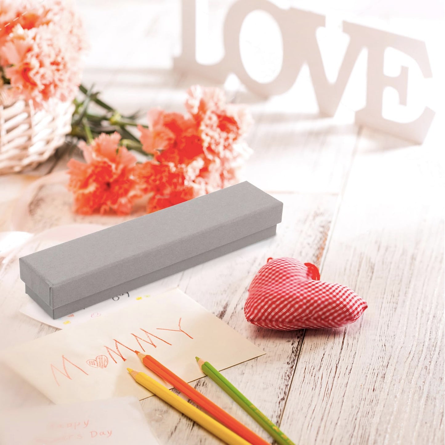 Rocutus Jewelry Gift Boxes Necklace Earring Ring Box Gift Box,12 Pack Jewelry Gift Boxes Necklace Gift Boxes Cotton Filled Cardboard Paper Box Gift Cases for Wedding, Engagement (Grey)