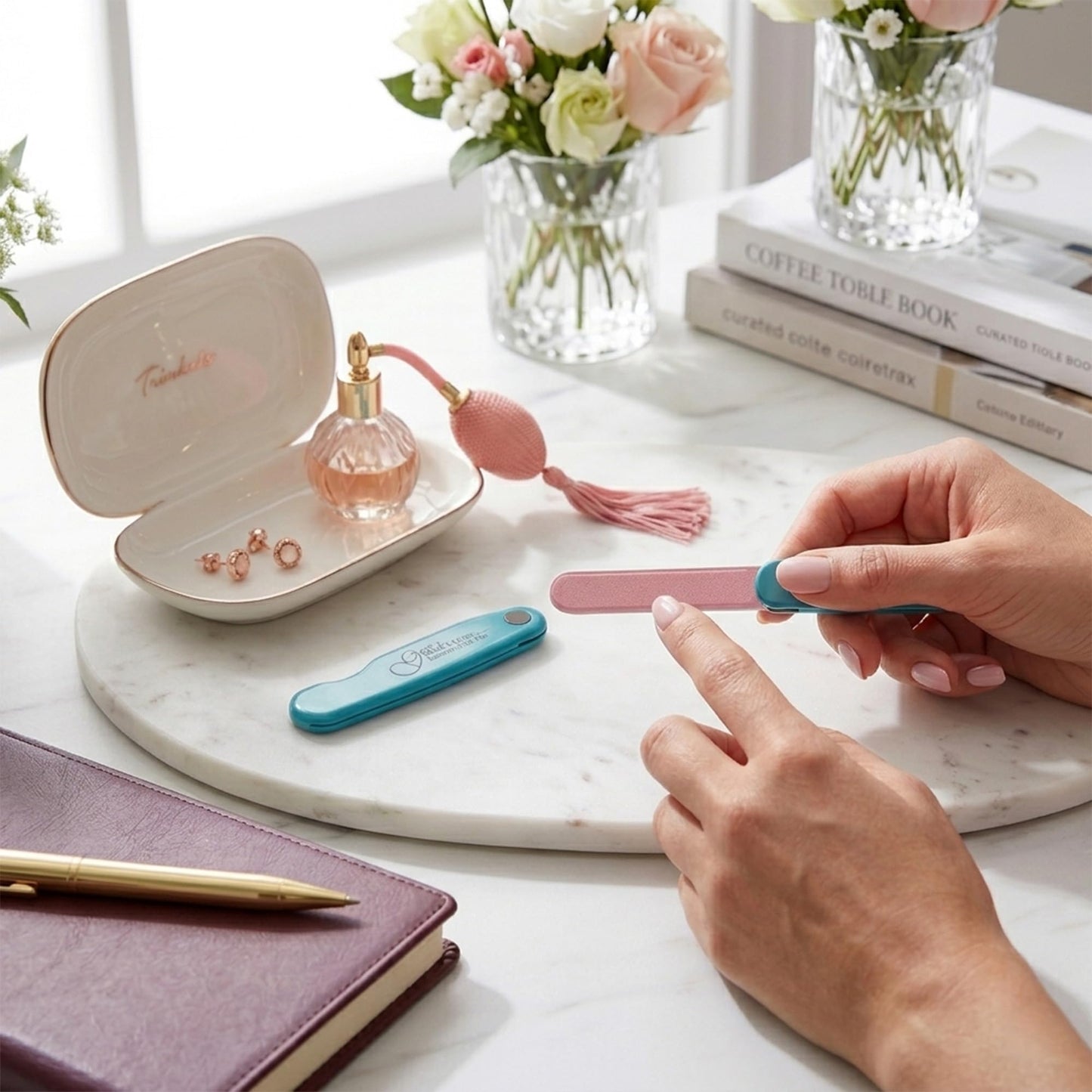 YNR Professional Nail File and Buffer Set with Emery Boards for Natural Nails - Mini Nail Files for Fingernails & Toenails - Durable Nail Buffer for Shaping, Smoothing. Shining & Gentle Buffing